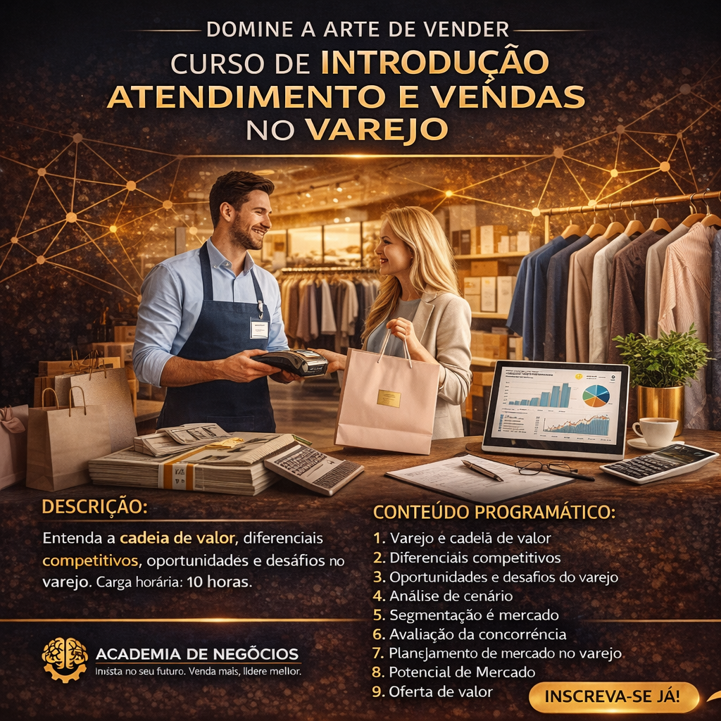 Curso de Introdução Atendimento e Vendas no Varejo